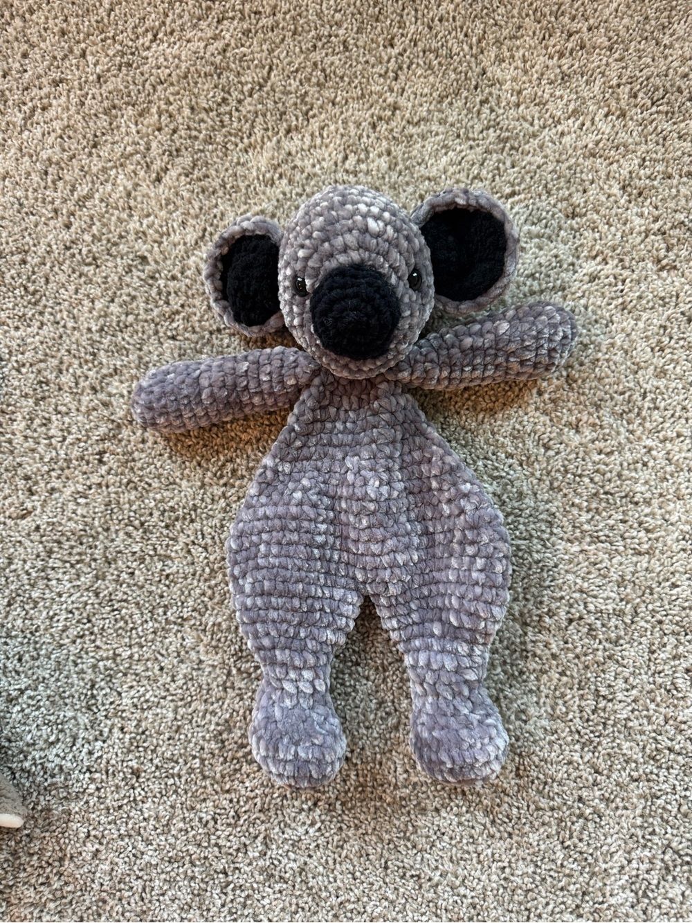 Baby Lovey Security Blanket Lot Bunny Koala Giraffe Neutral Plush animal 3 Piece - Picture 3 of 16